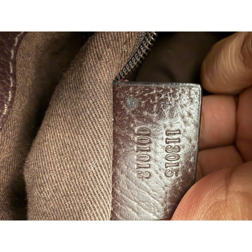 Gucci Abbey GG Monogram Canvas Leather Shoulder Bag Brown w/ issue Cert of Auth - Picture 10 of 10